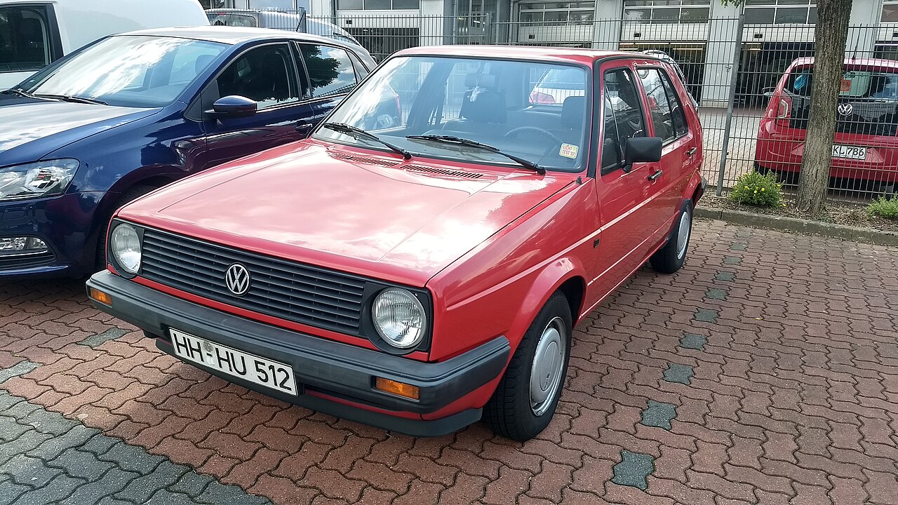 Volkswagen Golf II z 1987 roku - okres stosowania instalacji CE1