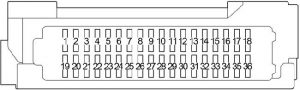 Schemat bezpieczników Toyota Prius 2015-2017, lokalizacja i diagram.