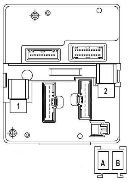 Renault Scenic I - passenger compartment relays Renault Scenic I 1996-2003 passenger compartment relay box diagram