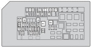 Schemat bezpieczników w samochodzie Opel Astra H 2004-2014.