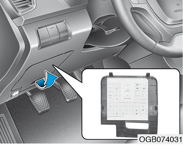 Hyundai i20 hatchback 2021-2023, fuse box location diagram, automotive electrical system.