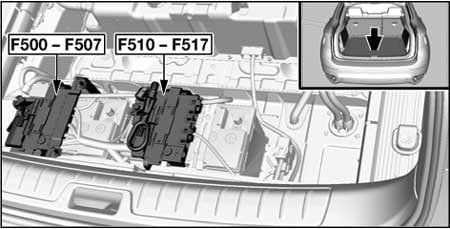 BMW ActiveHybrid X6 E72 - dodatkowe bezpieczniki BMW ActiveHybrid X6 E72 - dodatkowy blok bezpieczników układu hybrydowego