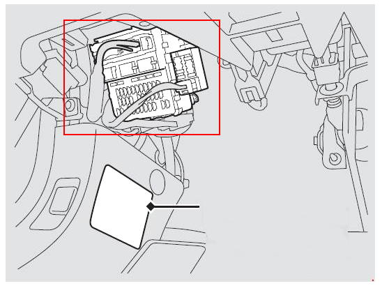 Honda Civic VIII 2006-2011 schemat układu bezpieczników i przekaźników.