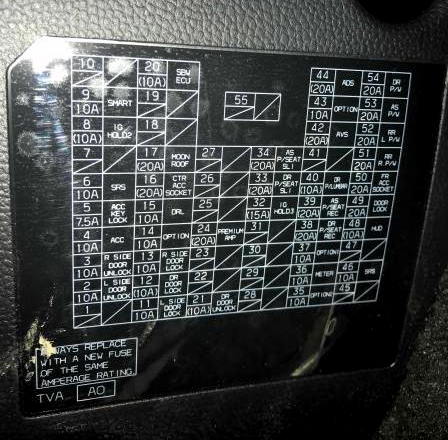 Honda Accord VIII 2008-2012 schemat układu bezpieczników i przekaźników.