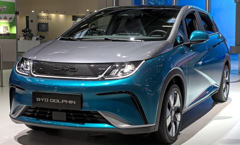 BYD Dolphin w europejskiej wersji nadwoziowej prezentowany na IAA 2023