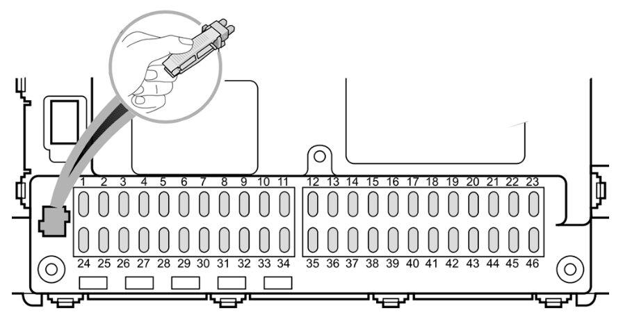 MG6 - schemat bezpieczników F1-F46 Schemat numeracji bezpieczników F1-F46 w kabinie MG6