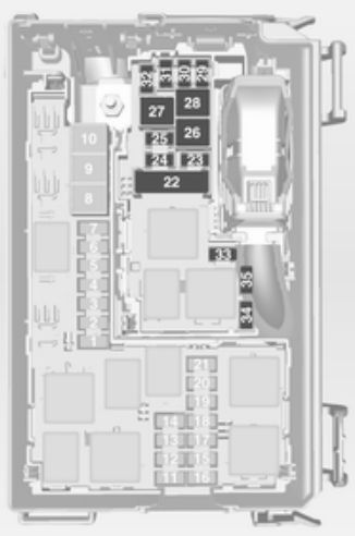Opel Meriva B 2010-2011 - schemat komory silnika, część druga